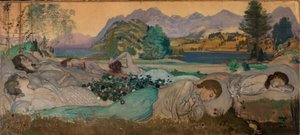 النوم يكمن في الكمال ، 1908 بواسطة آرثر بوين ديفيز