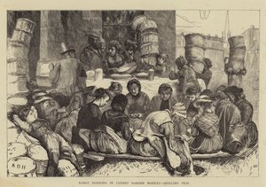الصباح الباكر في سوق كوفنت جاردن ، قصف البازلاء