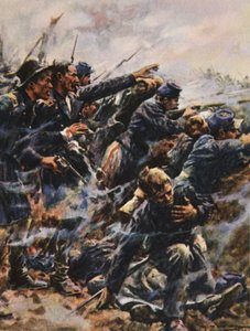 High Tide at Gettysburg ، رسم توضيحي من "This Country of Ours، The Story of the United States" بقلم هـ. مارشال بواسطة آرثر سي (بعد) مايكل