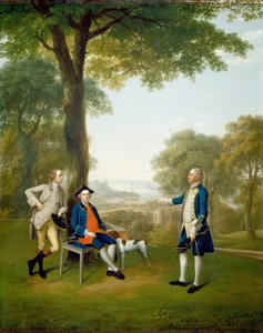 آرثر هولدسورث يتحدث مع توماس تايلور والكابتن ستانكومب بقلم ريفر دارت ، 1757. بواسطة آرثر ديفيس