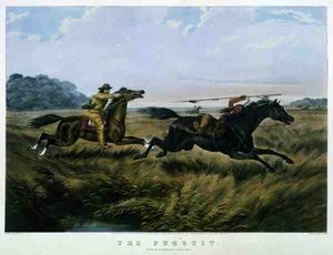 المطاردة ، حانة. بواسطة Currier & Ives بواسطة آرثر فيتزويليام (بعد) تايت