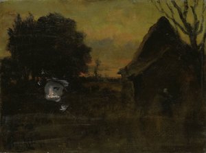 "عند غروب الشمس" بواسطة Arthur Hawksley (signed by artist)