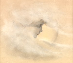 بيتر بان ، أو فتى في القمر ، ج .1910 (قلم رصاص ، قلم وحبر ، مرحاض على ورق) بواسطة آرثر هربرت بوكلاند