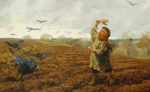 The Crow-Scarer ؛ "الحمام والغربان ، اعتن بأصابع قدميك" ، 1884 بواسطة آرثر هيوز