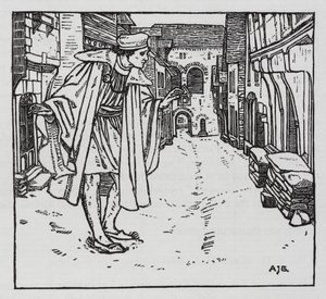 هانز كريستيان أندرسن: The Goloshes of Fortune (litho) بواسطة آرثر جوزيف جاسكين