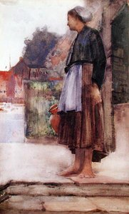 ابنة صياد ، كانكال ، نورماندي (ألوان مائية على ورق) بواسطة آرثر ميلفيل
