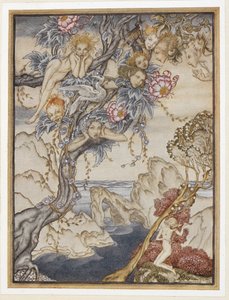 ACT III: Scene II ، سطر 144 الجزيرة مليئة بالضوضاء والأصوات والأجواء الحلوة التي تعطي البهجة ولا تؤذي. بواسطة آرثر راكهام