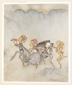 ACT IV: المشهد الأول ، السطر 46 كل واحد ينطلق في إصبع قدمه ، سوف أكون هنا مع الممسحة والجز. الحوريات. بواسطة آرثر راكهام