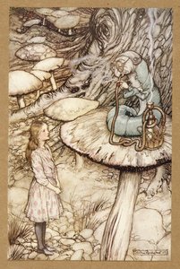 نصيحة من كاتربيلر ، من Alices Adventures in Wonderland ، بقلم لويس كارول ، حانة 1907 بواسطة آرثر راكهام