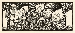 Becfola في مركبتها من The Wooing of Becfola in Irish Fairy TalesSee desc بواسطة آرثر راكهام