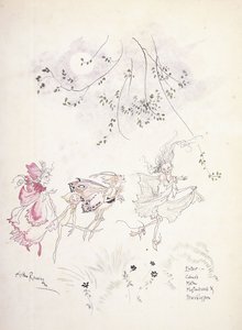 أدخل: نسيج العنكبوت ، العثة ، الخردل و Peaseblossom. رسم توضيحي لشكسبير "حلم منتصف الصيف" حلم الليل ، ج 1908 بواسطة آرثر راكهام
