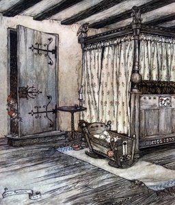 رسم إيضاحي لآرثر راكهام (1867-1939) لحلم ليلة صيفية بقلم ويليام شكسبير بواسطة آرثر راكهام
