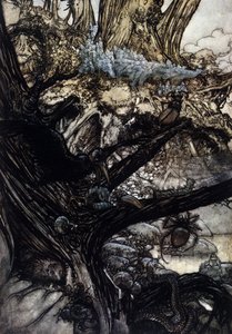 رسم إيضاحي لآرثر راكهام (1867-1939) لحلم ليلة صيفية بقلم ويليام شكسبير بواسطة آرثر راكهام