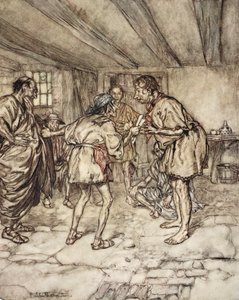 دعني ألعب الأسد أيضًا ، رسم توضيحي من فيلم "Midsummer Nights Dream" بقلم ويليام شكسبير ، 1908 بواسطة آرثر راكهام