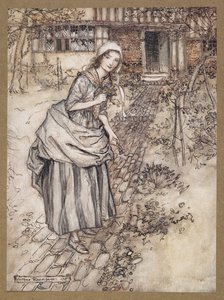 يسميها العذارى الحب في الكسل. مشهد من فيلم A Midsummer Night