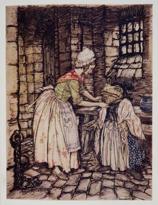 رتبت شال مع طية progessional ، وربطت سلاسل غطاء المحرك الصدئة تحت ذقنه ، من Wind in the Willows بواسطة Kenneth Grahame (1859 - 1932) ، حانة. 1940 بواسطة آرثر راكهام