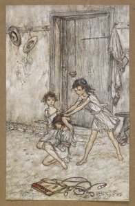 كانت امرأة مشاكسة عندما ذهبت إلى المدرسة. مشهد من فيلم A Midsummer Night