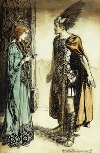 يلتقي Siegfried مع Gutrune: The Twilight of the Gods ، 1911 بواسطة آرثر راكهام