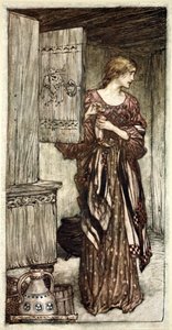 "Sieglinde يعد مسودة Hunding لهذه الليلة" ، 1910. بواسطة آرثر راكهام