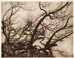 اعتبرها الهنود مسكنًا للأرواح. ، من Rip Van Winkle by Washington Irving ، حانة. 1910 بواسطة آرثر راكهام