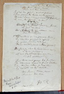 مخطوطة قصيدة "احتفالات الجوع" بقلم آرثر رامبو ، أغسطس 1872. شارلفيل ، متحف رامبو بواسطة آرثر رامبو