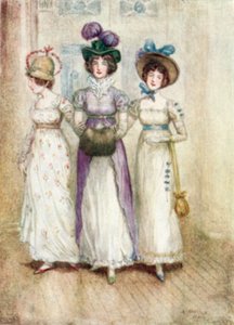 رسم توضيحي لدير Northanger لجين أوستن بواسطة آرثر واليس ميلز