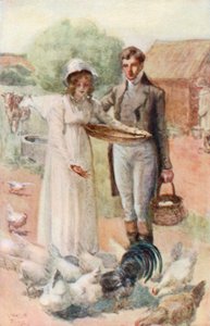 رسم توضيحي لدير Northanger لجين أوستن بواسطة آرثر واليس ميلز