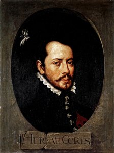 كورتيس هرنان (1485-1547). الفاتح الإسباني للمكسيك (زيت على قماش) بواسطة فنان غير معروف