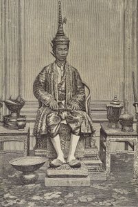 شولالونجكورن أو راما الخامس (1853-1910). الملك الخامس لسيام تحت حكم بيت شاكري. نقش. مجموعة خاصة بواسطة فنان غير معروف