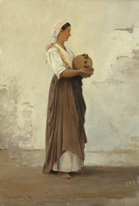 فتاة من كابري ، 1871 (زيت على ورق موضوع على ورق مقوى)
