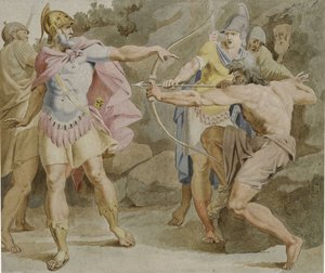 Philoctetes يصوب قوس هرقل في أوديسيوس ، 1790