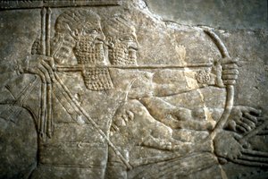 الملك Ashurnasirpal II خلال مطاردة الأسد الملكي ، 650-620 قبل الميلاد بواسطة الآشورية