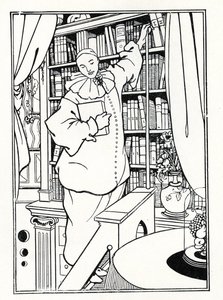 تصميم لغطاء &39;Pierrot&39; ، 1896 بواسطة اوبري بيردسلي