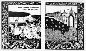 كيف ركبت الملكة غينيفر في Maying ، التوضيح من `` Le Morte d&39;Arthur &39;&39; لتوماس مالوري ، 1894