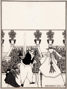 قيادة كيوبيد من الحديقة رسم تحضيري لتصميم غلاف "ذا سافوي" رقم 3 ، يوليو 1896 بواسطة اوبري بيردسلي