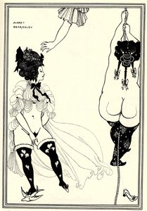 امرأتان اثنتان في محنة. رسم توضيحي لـ Lysistrata of Aristophanes ، 1896 بواسطة اوبري بيردسلي
