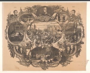 درع تذكاري في احتفالات نوفمبر عام 1863 بواسطة زقاق أغسطس
