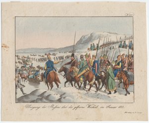 الجيش الروسي يعبر فيستولا في يناير 1813 ، ج. 1815