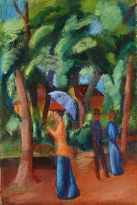 نزهة في الحديقة ، 1914 بواسطة أغسطس ماكي