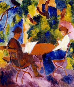 على طاولة الحديقة ، 1914 بواسطة أغسطس ماكي