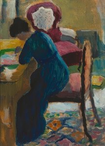 إليزابيث على المكتب. 1909-10 بواسطة أغسطس ماكي