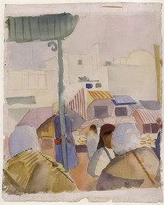 سوق تونس (II). 1914 بواسطة أغسطس ماكي