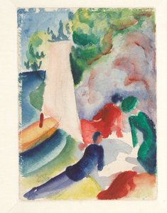 نزهة على الشاطئ نزهة بعد الإبحار ، 1913 بواسطة أغسطس ماكي