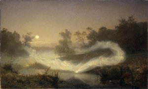 la danse des elfes - Malmstroem، August (1829-1901) ألوان زيتية على قماش 1866 Nationalmuseum Stockholm 90x149