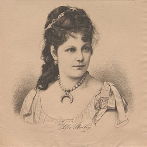 صورة لعازف البيانو والملحن صوفي مينتر 1846-1918 ، 1883. بواسطة أغسطس شوبرت