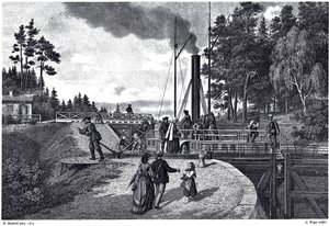 منظر لقفل جوستيلا في فنلندا ، 1873