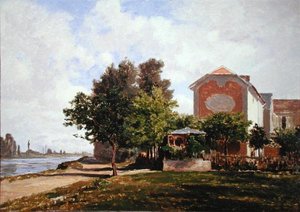 كباريه موريس في بوجيفال (زيت على ظهر السفينة) بواسطة أوغست بول تشارلز أناستاسي