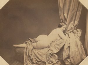 أكاديمي عاري ، مستلق على أريكة ، ج. 1855.