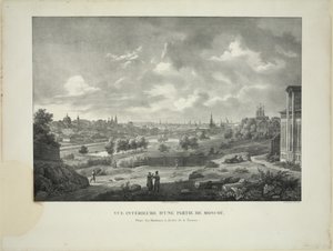 فوق نهر ياوزا في موسكو ، ج. 1830 بواسطة أوغست جان بابتيست أنطوان كادول