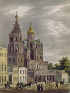 كنيسة دورميتيون ذا ثيوتوكوس في شارع بوكروفكا في موسكو ، 1825 بواسطة أوغست جان بابتيست أنطوان كادول
